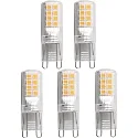 Lámpara con base de clavija juego de 5 G9 2,6W 320lm 3000K 300° 