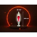 HWH LED lava lamp IP20, clear, red, silver 