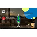 HWH LED lava lamp IP20, blue, yellow, silver 