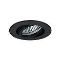 Proyector empotrado TIRREL-R GX5.3 / MR16 redondo, giratorio GX5,3 IP20, negro regulable