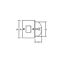 Brumberg Luminaria de pared empotrable IP54, acero inoxidable, ópalo 