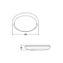 Brumberg Luminaria de pared para exteriores MAKIRA Ø 25CM redondo, CCT Switch, resistente a los impactos, arqueado IP65, negro regulable