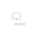 Brumberg Luminaria de pared para exteriores MAKIRA Ø 25CM redondo, CCT Switch, resistente a los impactos, arqueado IP65, negro regulable