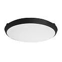 Luminaria de pared para exteriores MAKIRA Ø 35CM redondo, CCT Switch, resistente a los impactos, arqueado IP65, negro regulable