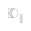 Brumberg Luminaria de pared redondo IP54, plata 