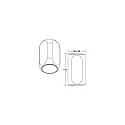 Brumberg Luminaria de pared PENCIL WALL Arriba-Abajo, cilíndrico, lang IP20, recubrimiento con polvo, blanco regulable