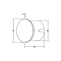 Recessed LED socket luminaire WALL KIT68 with partial cover, IP20, round, Ø 7.8cm, 230V, 1.5W 3000K 35lm, CRi >90