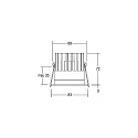 Brumberg Luminaria empotrable, brillante, negro, transparente 9,2W 820lm 3000K 20-40° 20-40° CRI 80-89