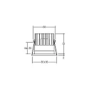 Brumberg Luminaria empotrable, brillante, transparente, blanco 9,2W 820lm 3000K 20-40° 20-40° CRI 80-89