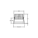 Brumberg Recessed LED downlight ALTERO, IP44, square, 8.3 x 8.3cm, changeable cover, 500mA, 9.2W 4000K 840lm 33°, white / black