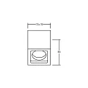 Brumberg Luz downlight IP54, blanco 