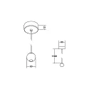 Brumberg pendant luminaire IP40, transparent, white 