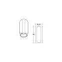 Brumberg Luz downlight PENCIL MAXI cilíndrico, versión de montaje en superficie IP20, recubrimiento con polvo, blanco regulable