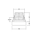 Brumberg Luminaria empotrable IP20, brillante, transparente 13W 950lm 3000K 20-40° 20-40° CRI 80-89