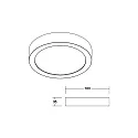 Brumberg Panel de LED FLAT37 pequeño, versión de montaje en superficie, 18W 1290lm 3000K CRI 80-89