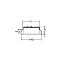 Recessed LED spot INDIWO83, IP20, square, 9.5 x 9.5cm, Plug&Play 350mA, 5.5W 3000K 550lm 36°, swivelling 25°