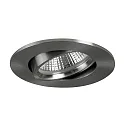 Recessed LED spot INDIWO68, IP20, cover round, Ø 8cm, Plug&Play 350mA, 5.5W 3000K 550lm 36°, swivelling 15°, matt nickel