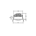 Brumberg Luminaria empotrable IP65, brillante, negro, transparente  6W 650lm 3000K 20-40° 20-40° CRI 80-89