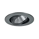 Luz downlight PLUG & PLAY redondo, giratorio IP20, titán regulable