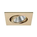 Luz downlight PLUG & PLAY giratorio, cuadrado IP20, champán regulable