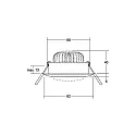 Brumberg Recessed LED spot, IP20, Ø 8.2cm, Plug&Play 350mA, 7W 3000K 600lm 40°, swivelling 30°, structured white