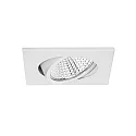 Luminaria empotrable IP20, brillante, transparente, blanco regulable 12W 1280lm 4000K 20-40° 20-40° CRI 80-89