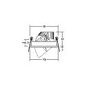 Brumberg Recessed LED spot CIRCLE, surrounding light gap, IP20, round, 500mA, 9.3W 3000K 700lm 32°, adjustable, white