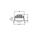 Brumberg Recessed outdoor LED spot dim2warm, IP65, 8.2 x 8.2cm, Plug&Play 350mA, 6W 1800-3000K 460lm 38°, swivelling 30°, matt alu