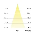 Brumberg Recessed LED spot INDIWO68, IP20, square, 350mA, 5.5W 3000-1800K 550lm 36°, swivelling, dim2warm, matt titanium