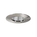 Luminaria empotrable BIG65 redondo, rígido LED IP65, níquel mate regulable 8W 730lm 3000K 20-40° 20-40° CRI 80-89