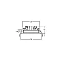 Luz downlight BOWL redondo IP20, ópalo, blanco regulable