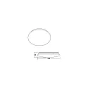 Brumberg ceiling luminaire PANAY MINI round, CCT Switch IP20, glossy, white dimmable