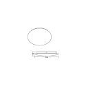 Brumberg ceiling luminaire PANAY MIDI round, CCT Switch IP20, glossy, white dimmable