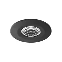 Luminaria empotrable OBIRA redondo, rígido, regulable IP65, negro mate regulable 6,9W 550lm 3000K 38° CRI >80