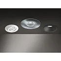 Brumberg downlight ODEMAR / PHASE DIM 830 round, rigid, set back IP20, black matt dimmable