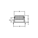 Brumberg downlight ODEMAR / PHASE DIM 830 round, rigid, set back IP20, black matt dimmable