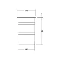 Brumberg LED in-ground luminaire BOLED, V4A, IP67 IK08, 15W 3000K 1320lm 36°, stainless steel
