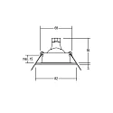 Brumberg Luz downlight 4VA redondo, rígido GX5,3 IP65, acero inoxidable regulable