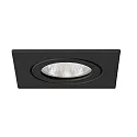 Luminaria empotrable ITANSA S rígido, cuadrado GX5,3 IP54, negro regulable