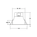 Brumberg Recessed LED downlight ZULO MICRO, IP54 IK03, round, 10W 3000K/4000K/5700K 700lm 90°, fixed