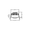 Brumberg Luminaria empotrable para exteriores giratorio, cuadrado IP65, aluminio mate 