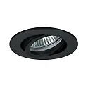 Proyector empotrado TIRREL-R GU10 / PAR16 redondo, giratorio, con espaciador GU10 IP20, negro regulable