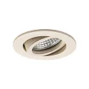 Proyector empotrado TIRREL-R GU10 / PAR16 redondo, giratorio, con espaciador GU10 IP20, beige arena texturado regulable