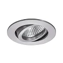 Proyector empotrado TIRREL-R GU10 / PAR16 redondo, giratorio, con espaciador GU10 IP20, aluminio mate regulable