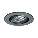 Proyector empotrado TIRREL-R GU10 / PAR16 redondo, giratorio, con espaciador GU10 IP20, titán regulable