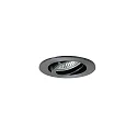 Proyector empotrado TIRREL-R GU10 / PAR16 redondo, giratorio, con espaciador GU10 IP20, brillante, negro regulable