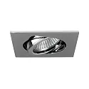 Recessed HV spot GU10, max. 50W, square, chrome