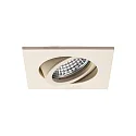 Proyector empotrado TIRREL-R GU10 / PAR16 giratorio, cuadrado, con portalámpara GU10 IP20, beige arena texturado regulable