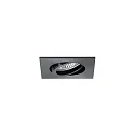 Proyector empotrado TIRREL-R GU10 / PAR16 angular, giratorio, con espaciador GU10 IP20, brillante, negro regulable