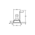 Brumberg Luz downlight redondo, rígido GU10 IP65, níquel mate regulable